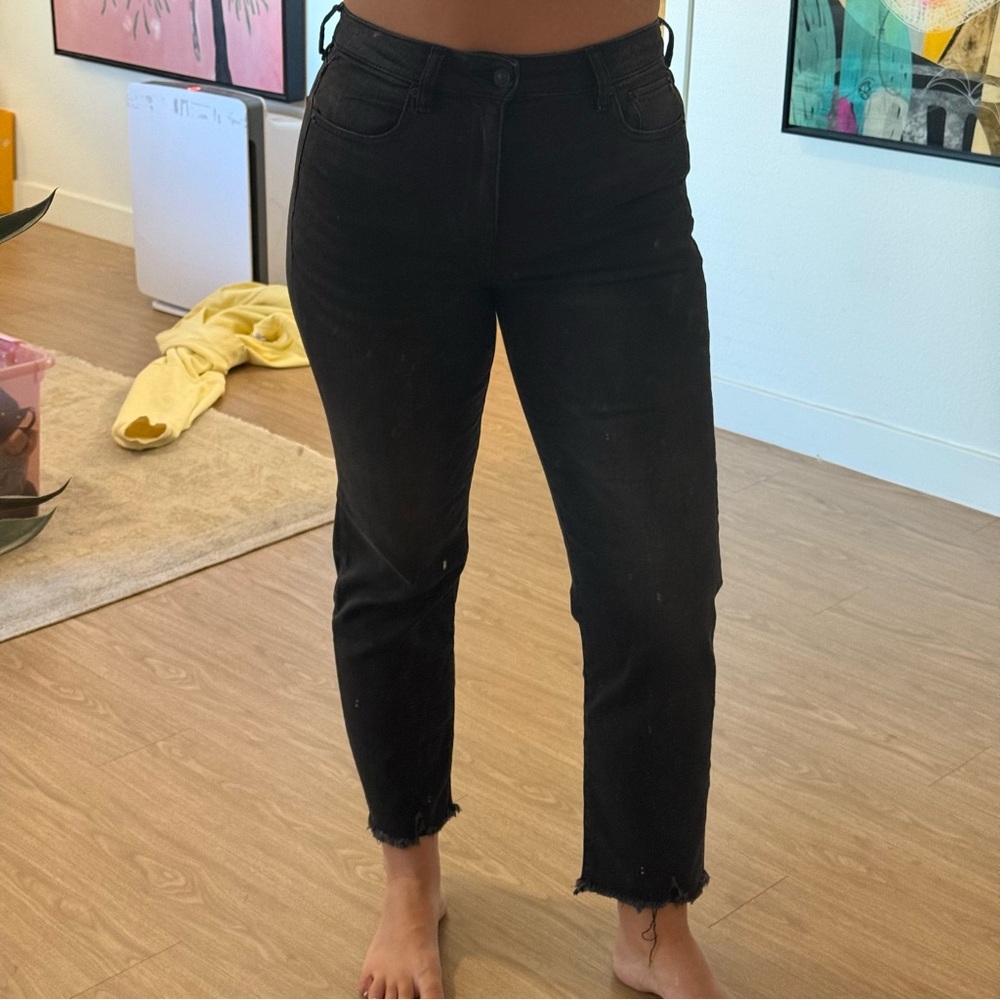 Black/Dark Grey Stretch Women's Jeans